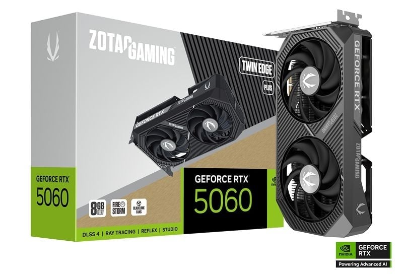 ZOTAC Gaming GeForce RTX 5060 8GB Twin Edge Plus OC Graphic Card