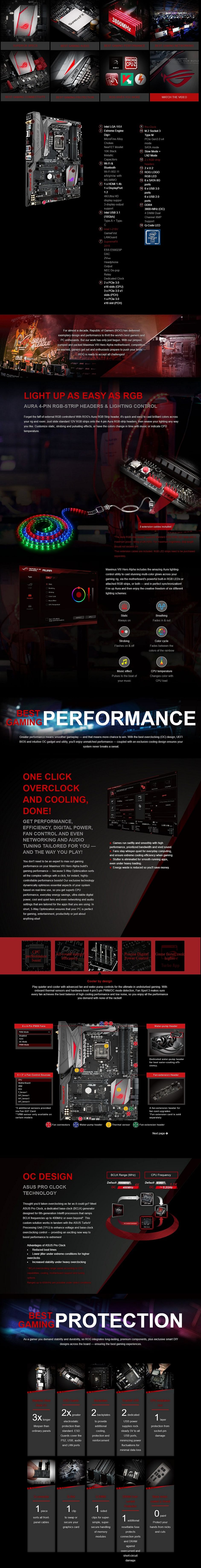 ASUS ROG Maximus VIII Hero Alpha Motherboard | MAXIMUS VIII HERO ALPHA