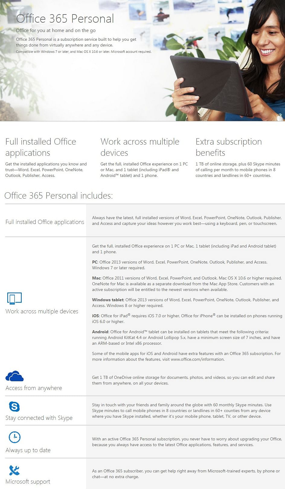 Microsoft Office 365 Personal 1 Year Subscription | QQ2-00645 | JW Computers