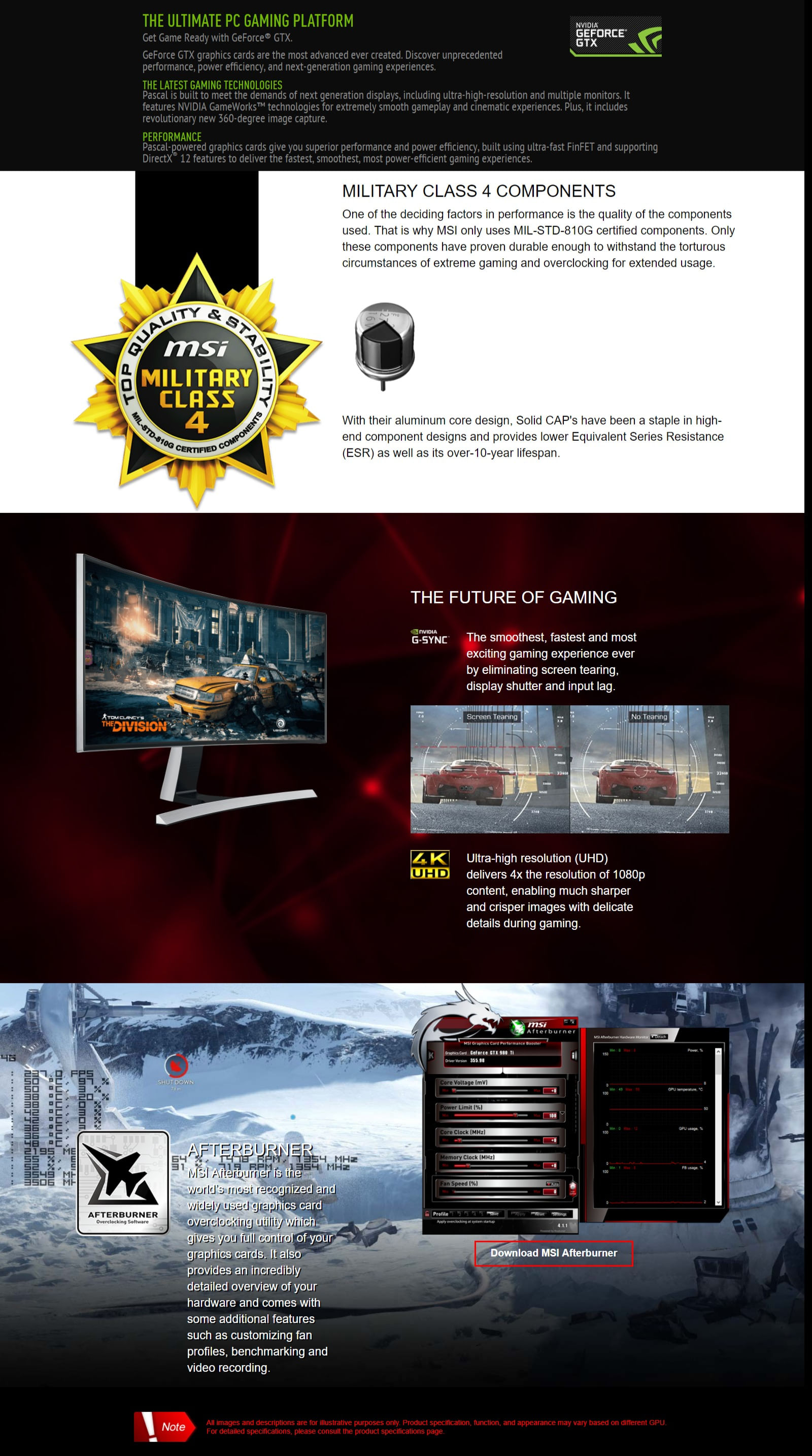 MSI GeForce GTX 1050 Ti 4GT OC V1 Graphics Card