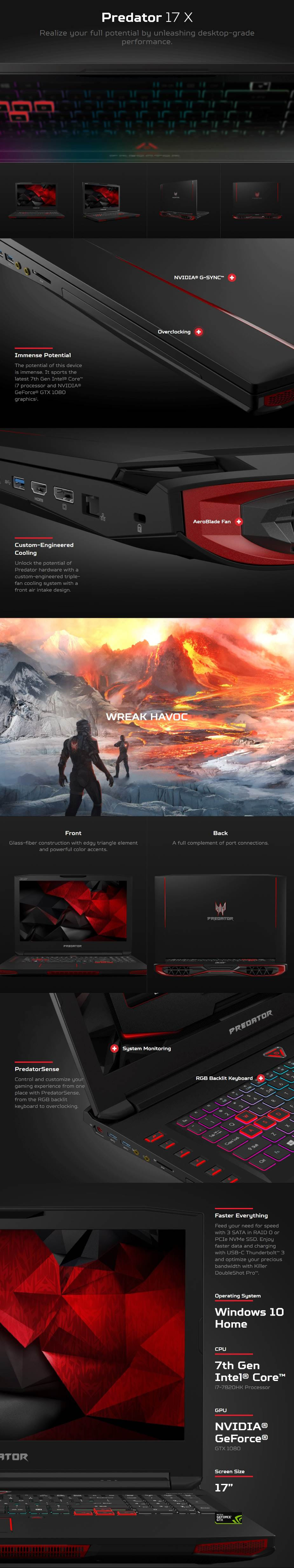 Acer Predator 17 X GX-792-78D0 Notebook Full HD, i7, 32GB