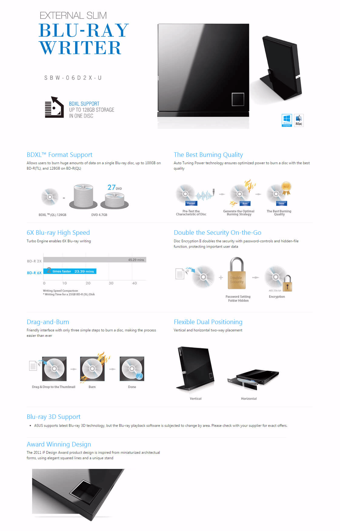 Asus Sbw 06d2x U Treiber Für Windows 10 ASUS SBW-06D2X-U PRO 6x External Blu-Ray Writer