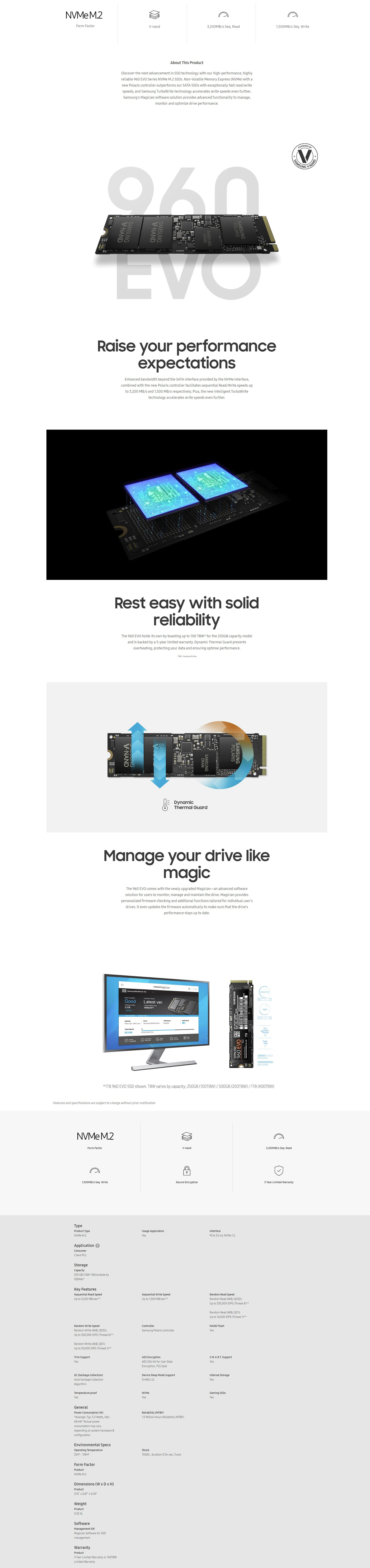 Evo 250gb 960 Evo Read Write Speed Samsung V-NAND 960 EVO 250GB