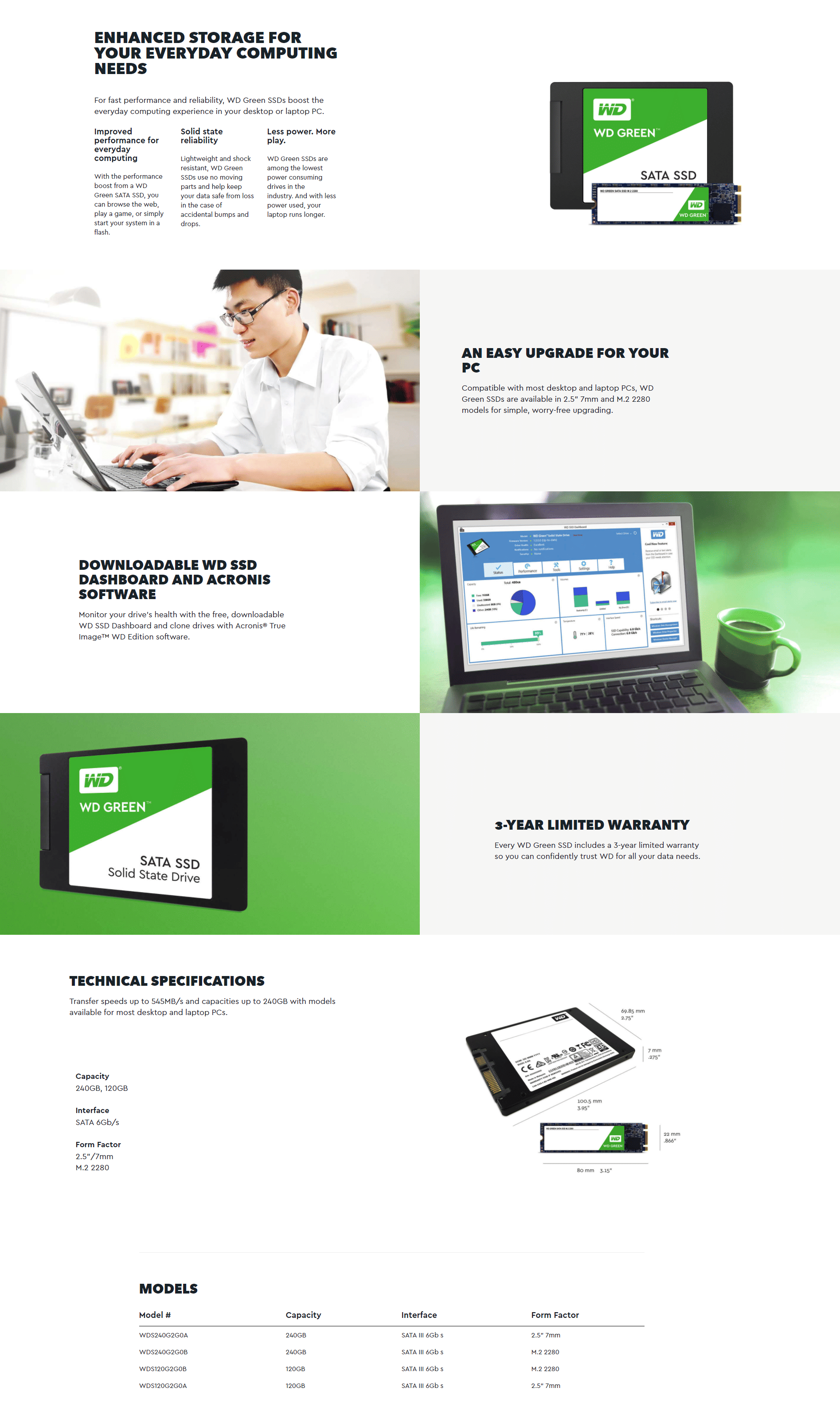 Wd Green 120gb Wds120g Western Digital Green 120GB SATA PC SSD