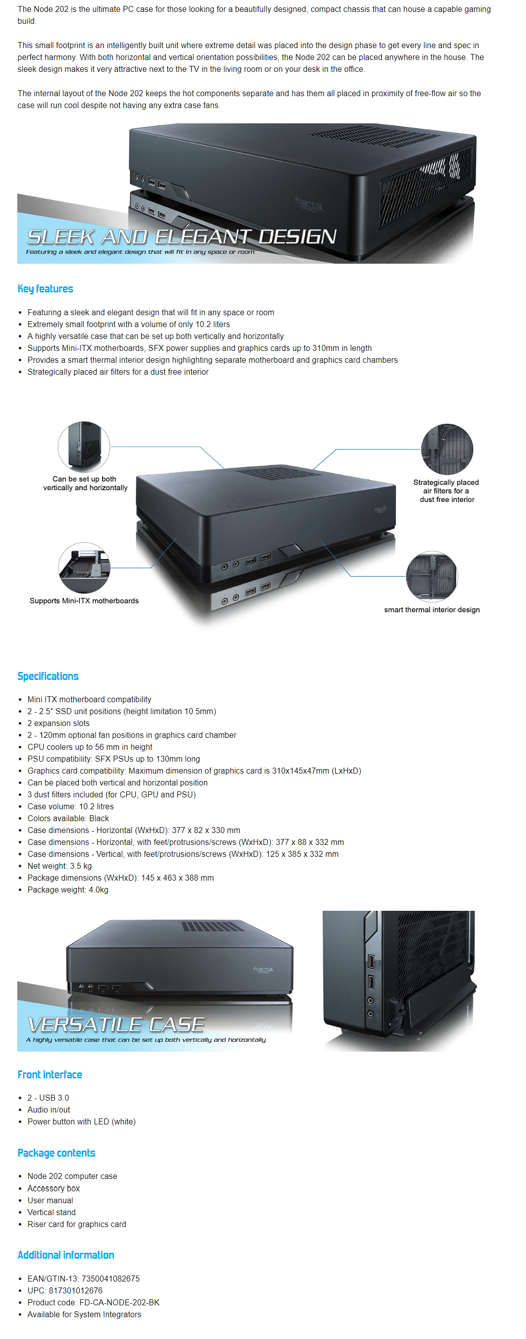 Fractal Design Node 202 Black