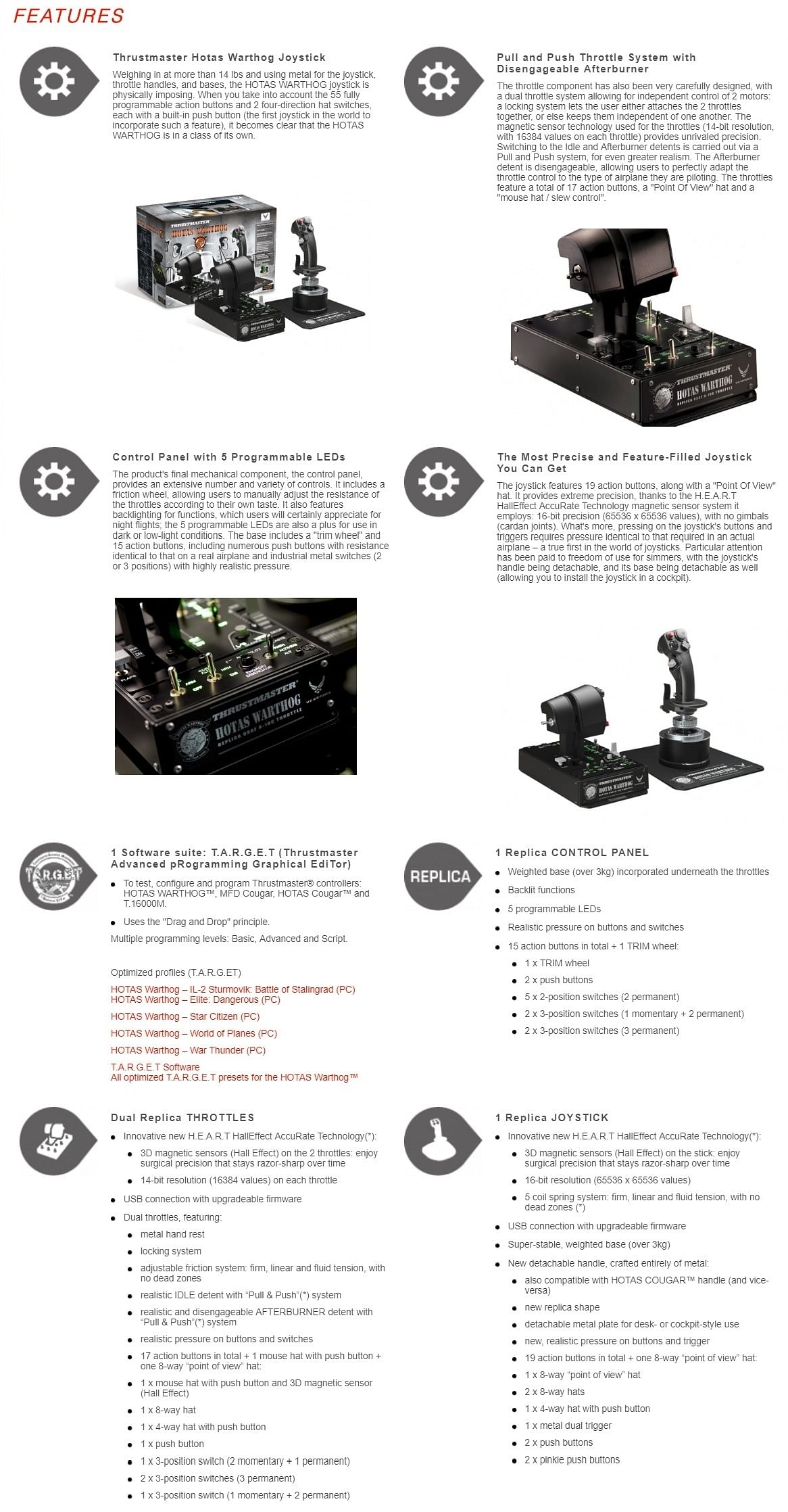 Thrustmaster HOTAS Warthog Joystick For PC