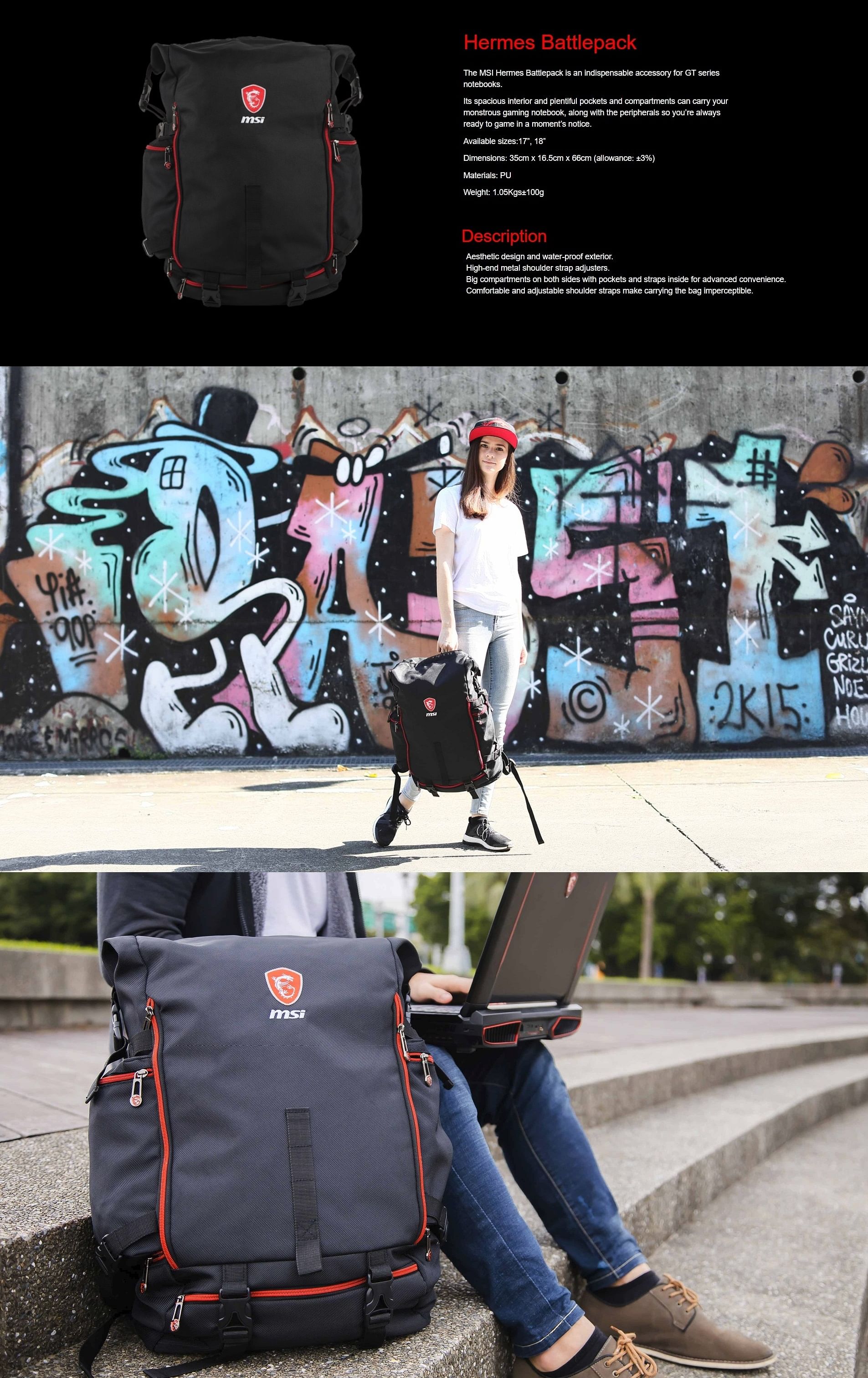 Msi hermes outlet backpack