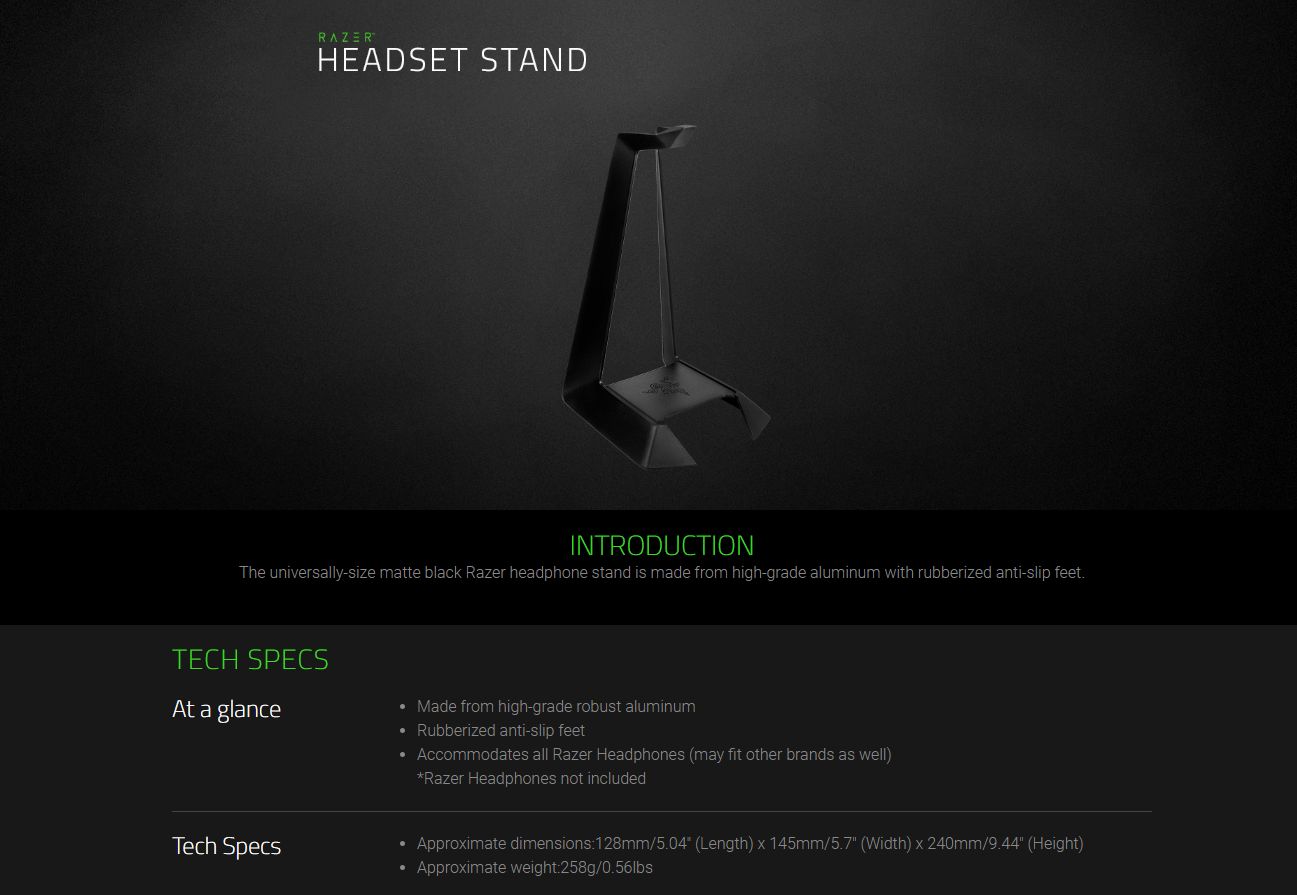 Razer Headphone Stand & Holder (RS72002701010000)
