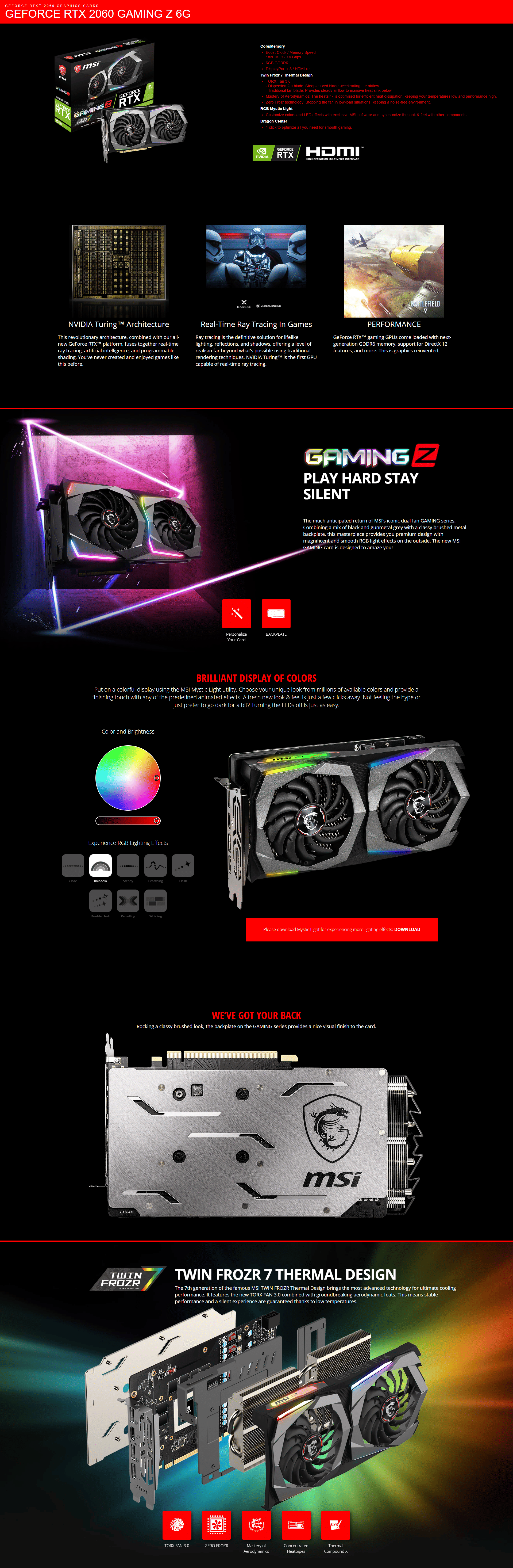 Msi Rtx 2060 Gaming Z Twin Frozr MSI GAMING GeForce RTX 2060