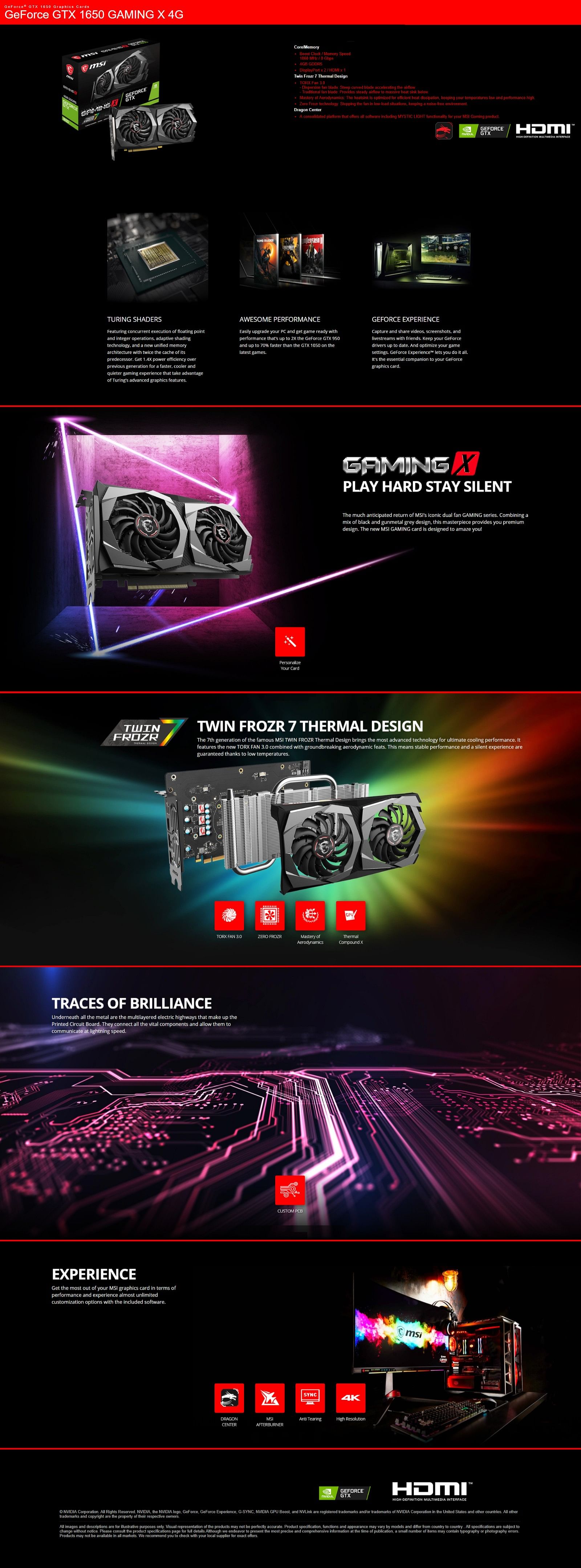 Msi 1650 gaming online x 4gb