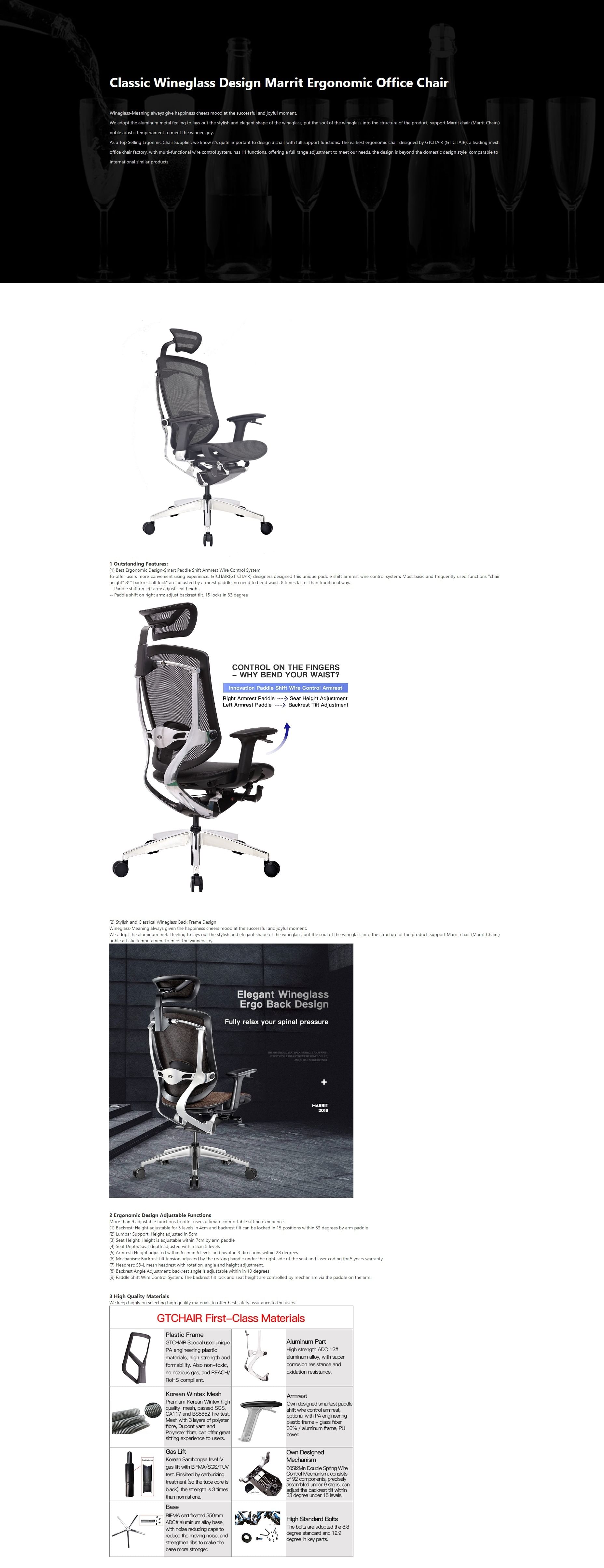 GTCHAIR GT0735E Marrit Ergonomic Gaming/Office Chair Red GTCGT0735E