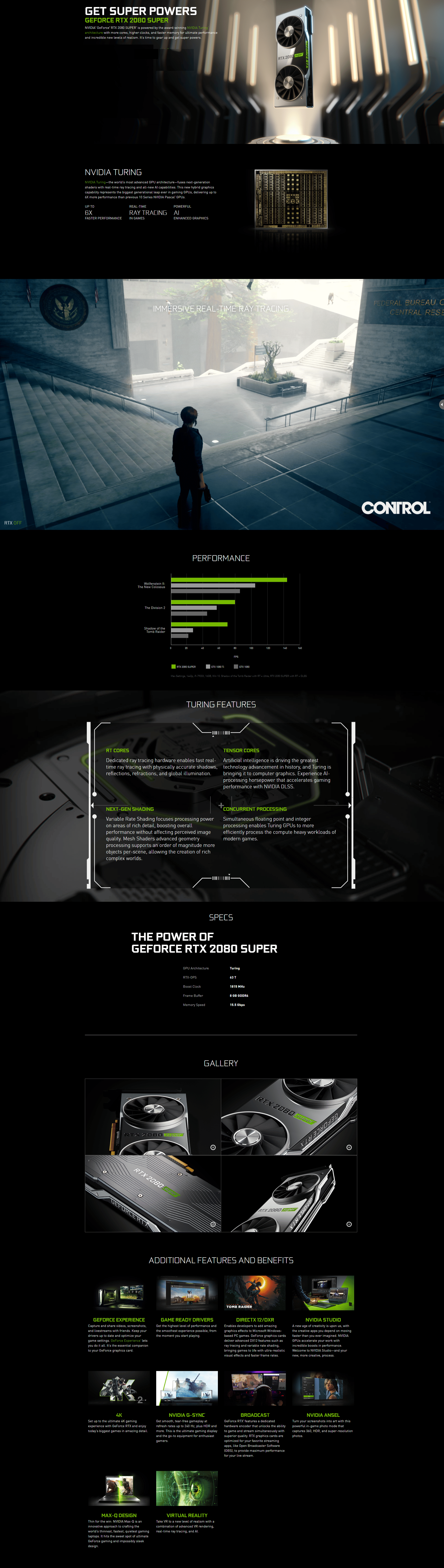 nVidia GeForce RTX 2080 Super 8GB Graphics Card