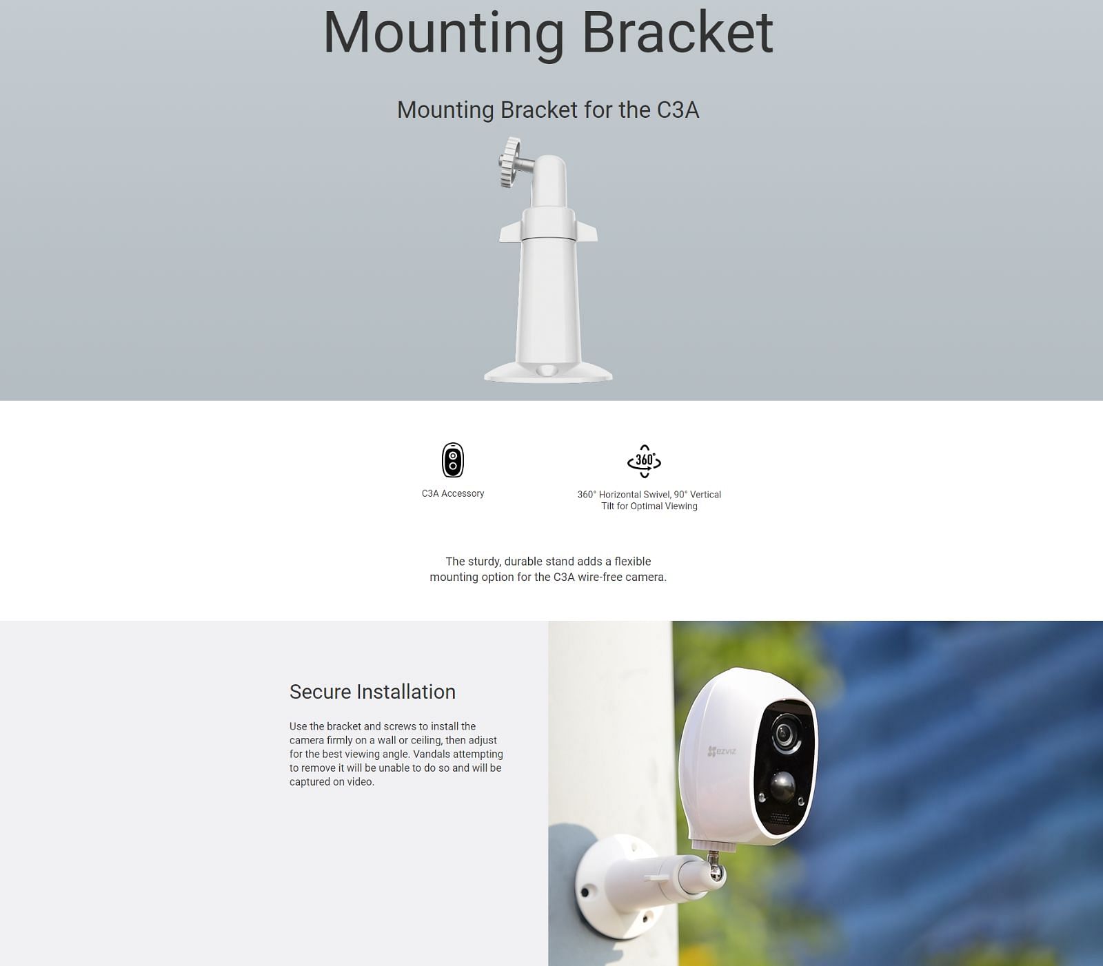 ezviz c3a mounting bracket