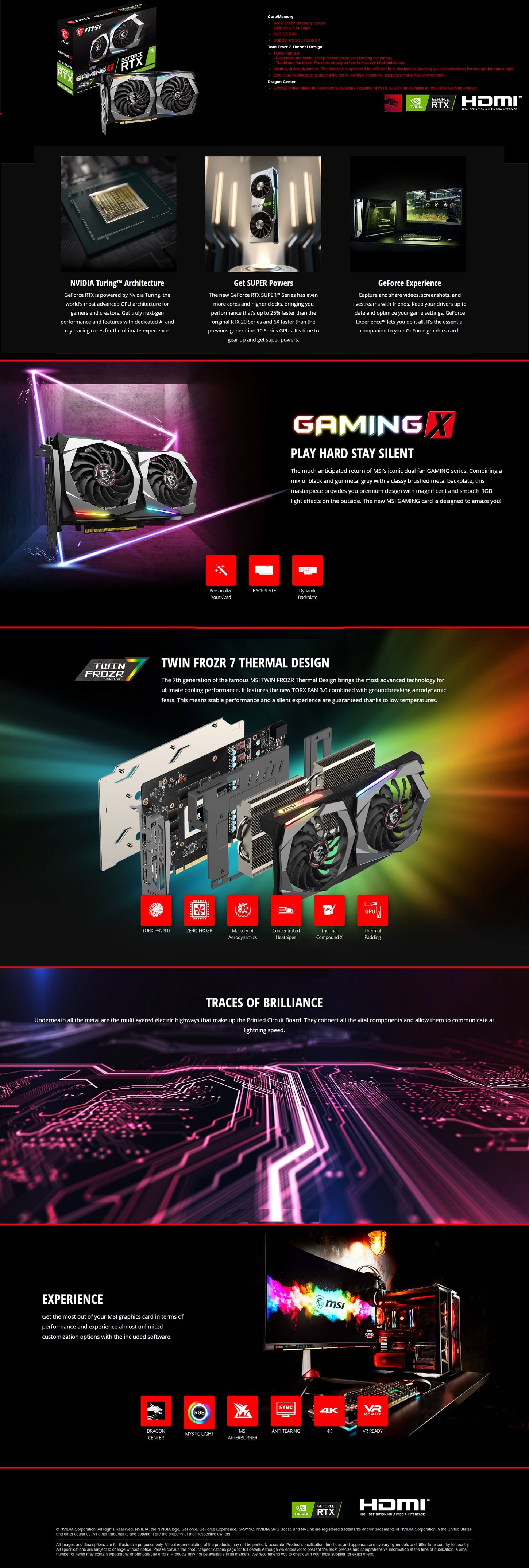 MSI GAMING GeForce RTX 2060 Super 8G X Graphics Card
