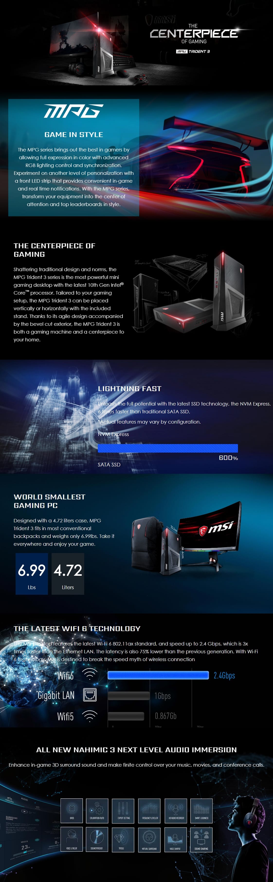 MSI MPG Trident 3, i5-10400F, GTX 1650 Super, 16GB, 256GB SSD+1TB - Main Image