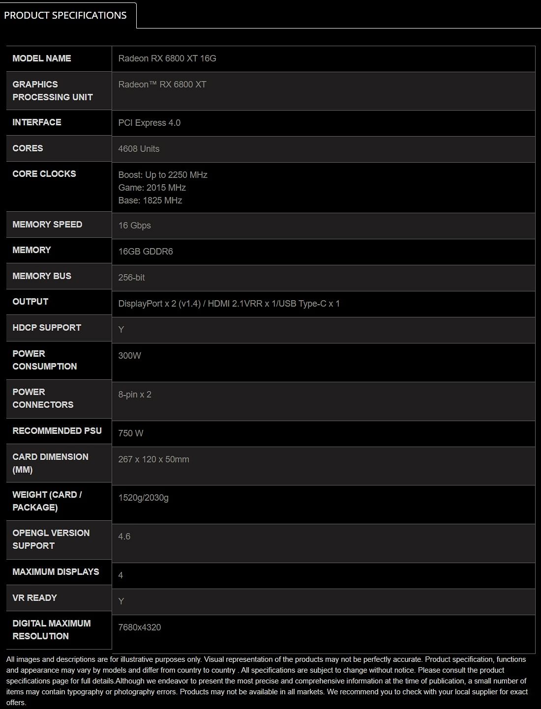 MSI Radeon RX 6800 XT 16G Graphics Card