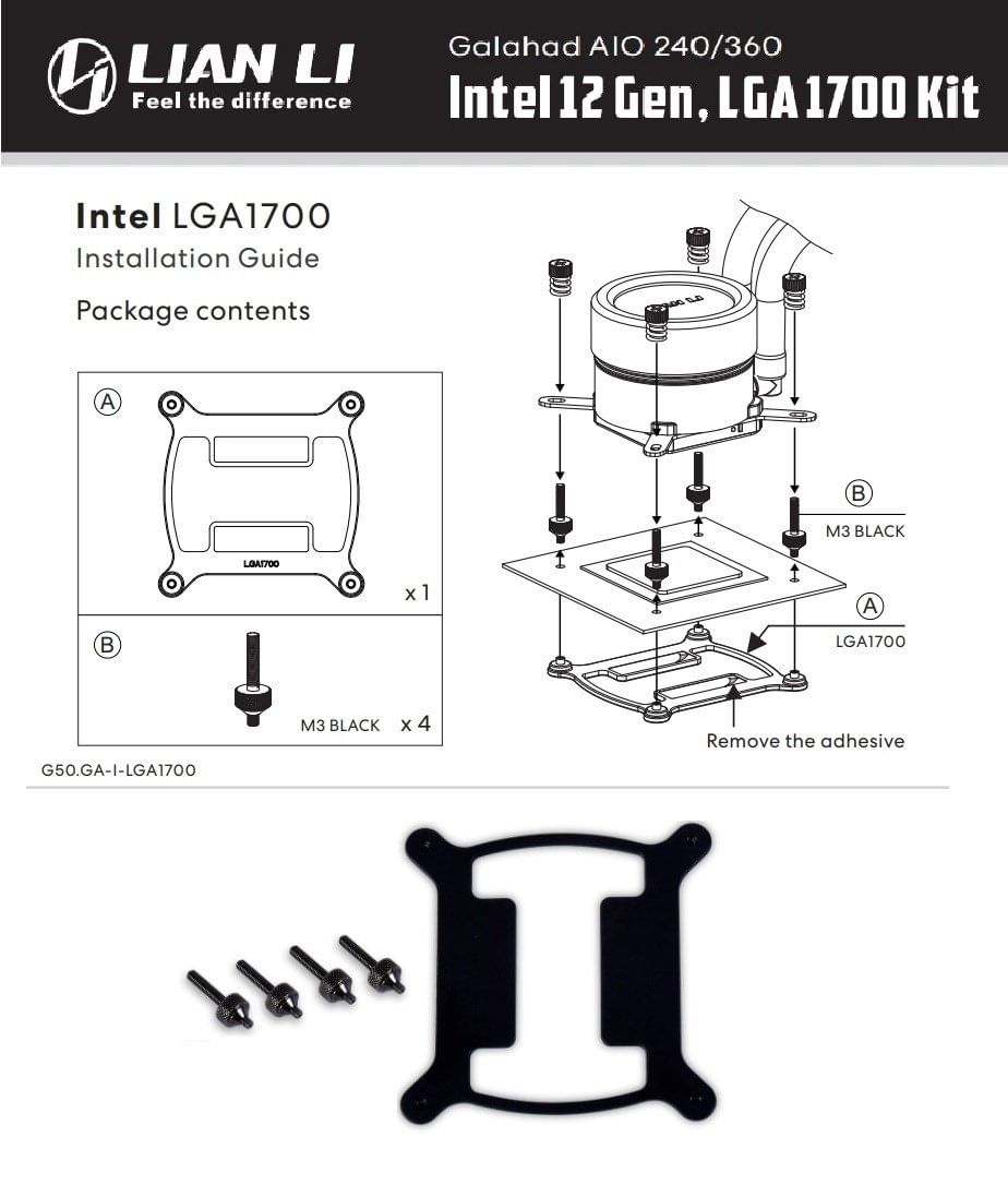 Lian Li LGA 1700 Bracket Kit for Galahad AllInOne 240/360