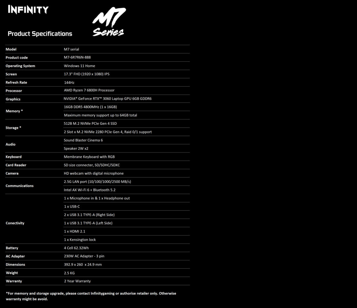 infinity-m7-6r7r6n-17-3-144hz-gaming-laptop-r7-6800h-16gb-ram-512gb