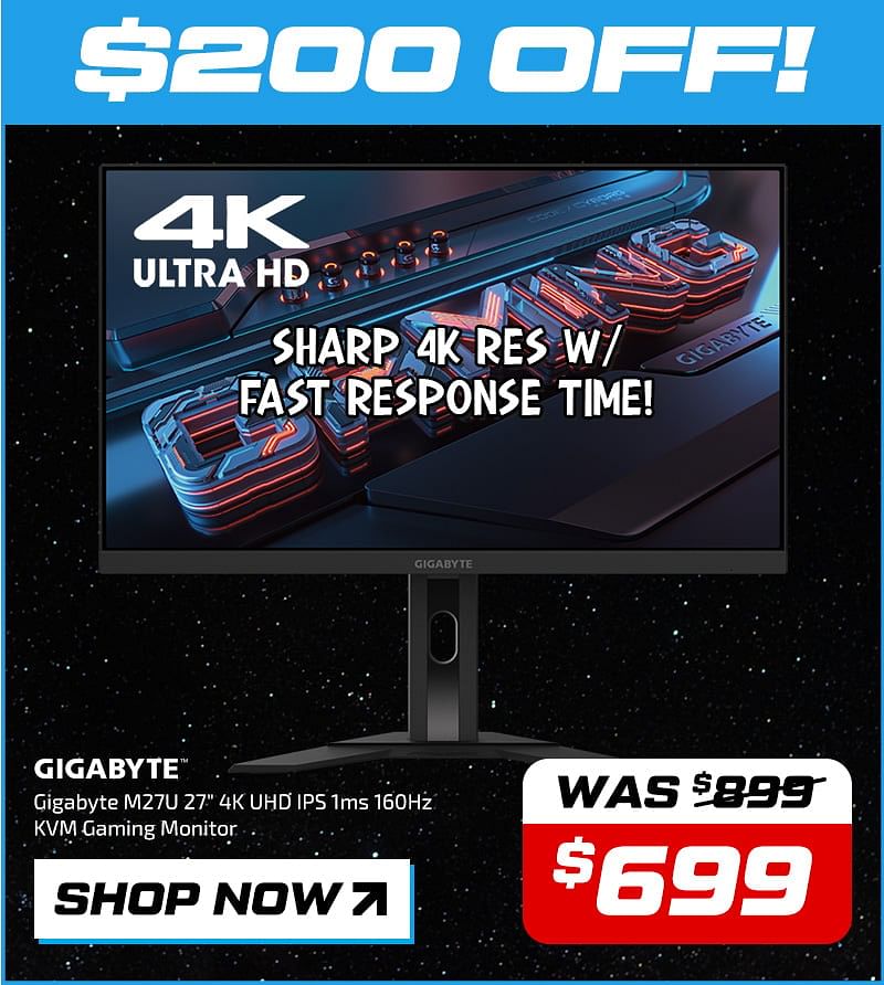 Gigabyte M27U 27" 4K UHD IPS 1ms 160Hz KVM Gaming Monitor
