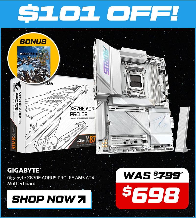 Gigabyte X870E AORUS PRO ICE AM5 ATX Motherboard