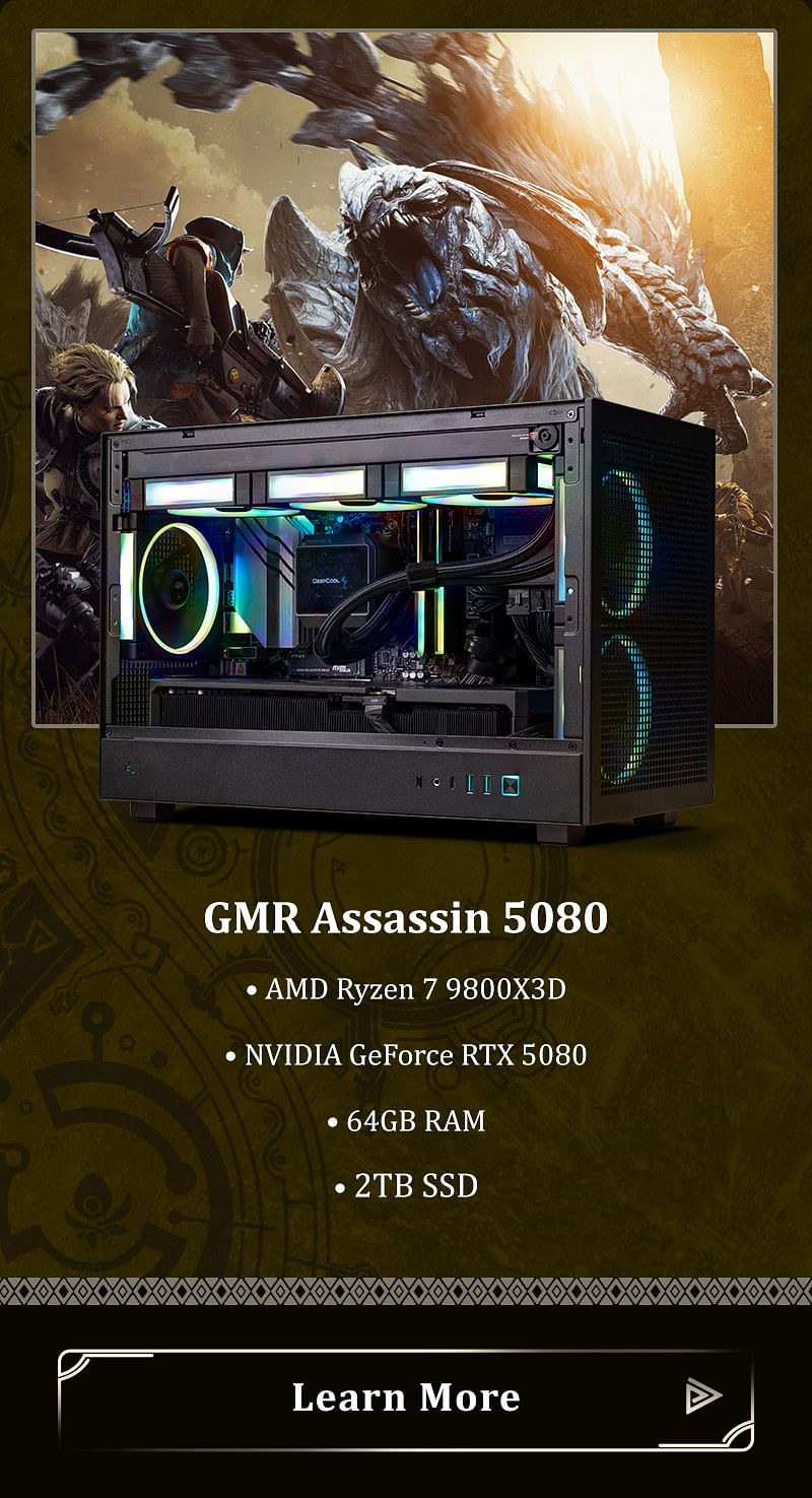 GMR Assassin 5080 Gaming PC - (Ryzen 7 9800X3D | 64GB RAM | RTX 5080 16G | 2TB NVMe SSD | 850W | Windows 11) Powered by ASUS