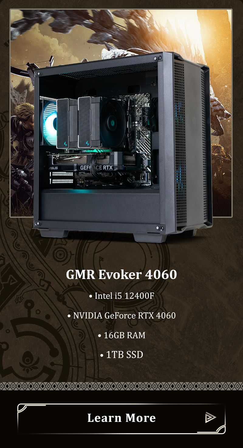 GMR Evoker 4060 Gaming PC - (Intel i5 12400F | 16GB RAM | RTX 4060 8G | 1TB Gen4 SSD | 650W | Windows 11 Home)