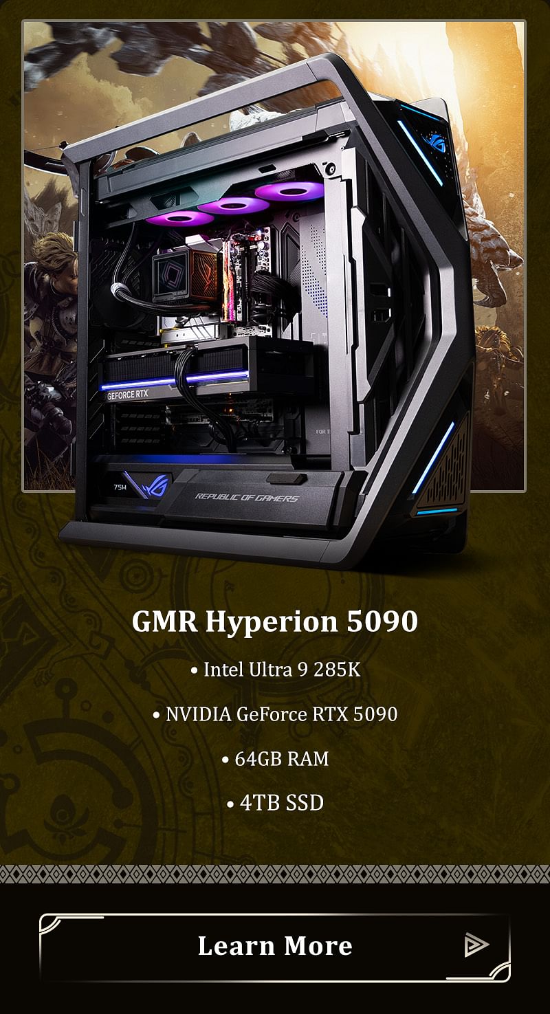 GMR Hyperion 5090 Gaming PC - (Intel Core Ultra 9 285K | 64GB RAM | RTX 5090 32G | 4TB NVMe SSD | 1200W | Windows 11 Pro) Powered by ASUS