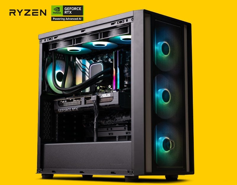 GMR Riptide 5070Ti Gaming PC - (Ryzen 5 7500F | 32GB RAM | RTX 5070 Ti 16G | 2TB NVMe SSD | 750W | Windows 11) Powered by ASUS