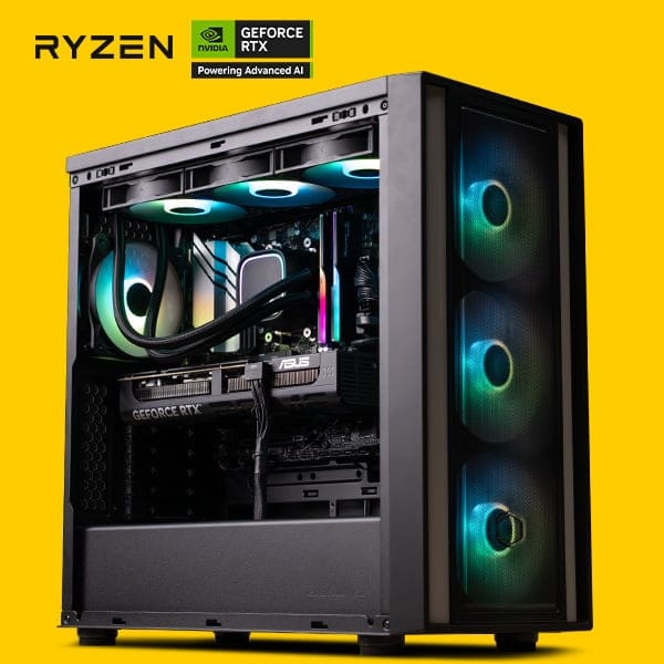 GMR Riptide 5070Ti Gaming PC - (Ryzen 5 7500F | 32GB RAM | RTX 5070 Ti 16G | 2TB NVMe SSD | 750W | Windows 11) Powered by ASUS