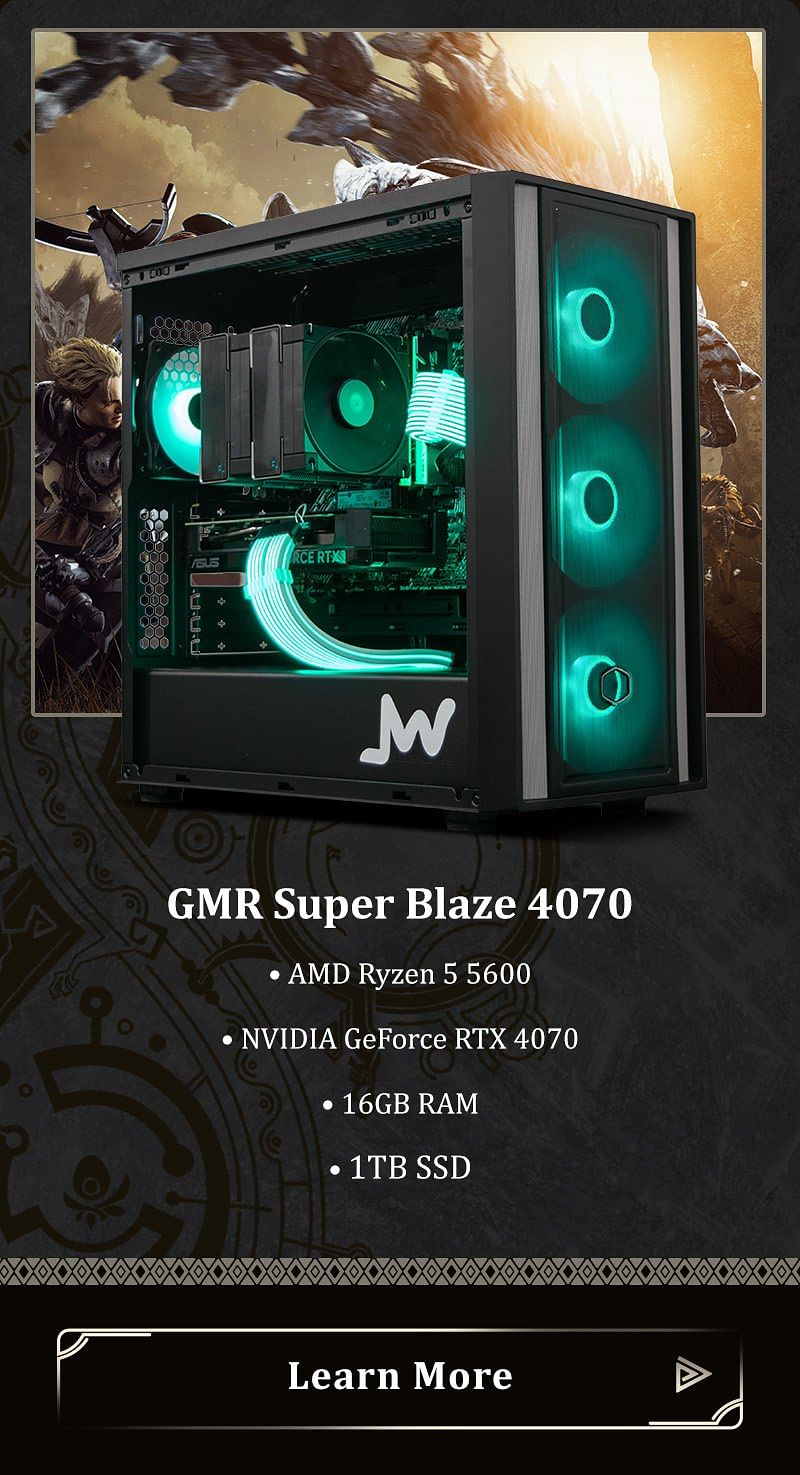 GMR Super Blaze 4070 Gaming PC - (Ryzen 5 5600 | 16GB RAM | RTX 4070 Super 12G | 1TB NVMe SSD | 750W | Windows 11)