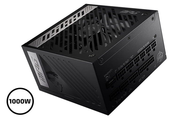 MSI MPG A1000G PCIE5 1000W 80+ Gold ATX Power Supply