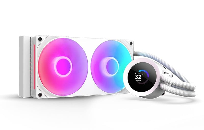 NZXT Kraken Plus RGB 240mm All-In-One Liquid CPU Cooler With 1.54" LCD - White