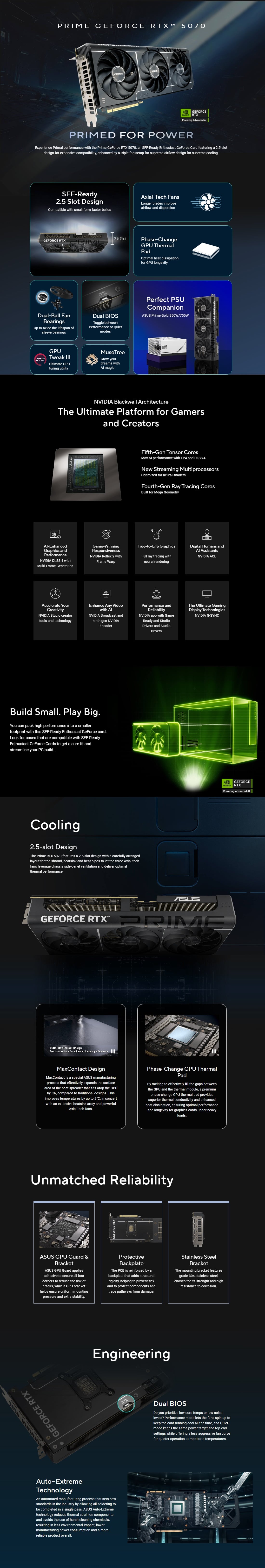 ASUS Prime GeForce RTX 5070 12G OC Graphics Card - detail image