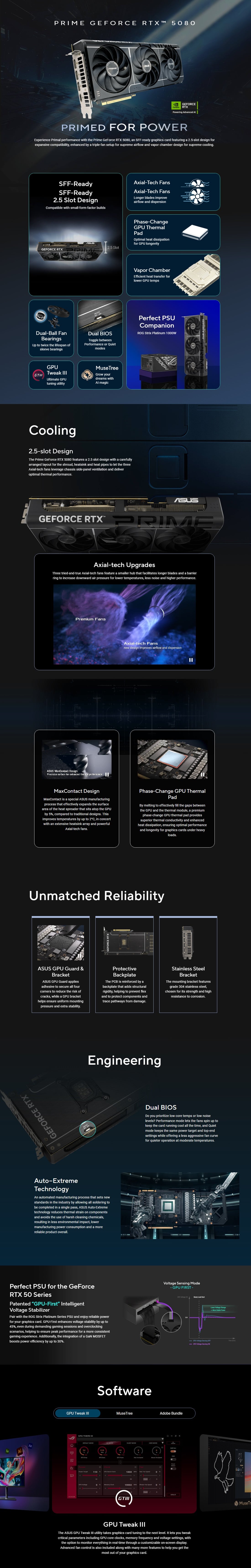 ASUS Prime GeForce RTX 5080 16G OC Graphics Card - detail image