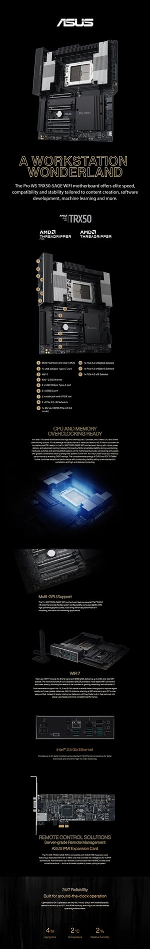 Processeur AMD Ryzen Threadripper Pro 9975WX - 32 Cœurs / 64 Threads - 4.2 GHz / 5.4 GHz - Socket STR5