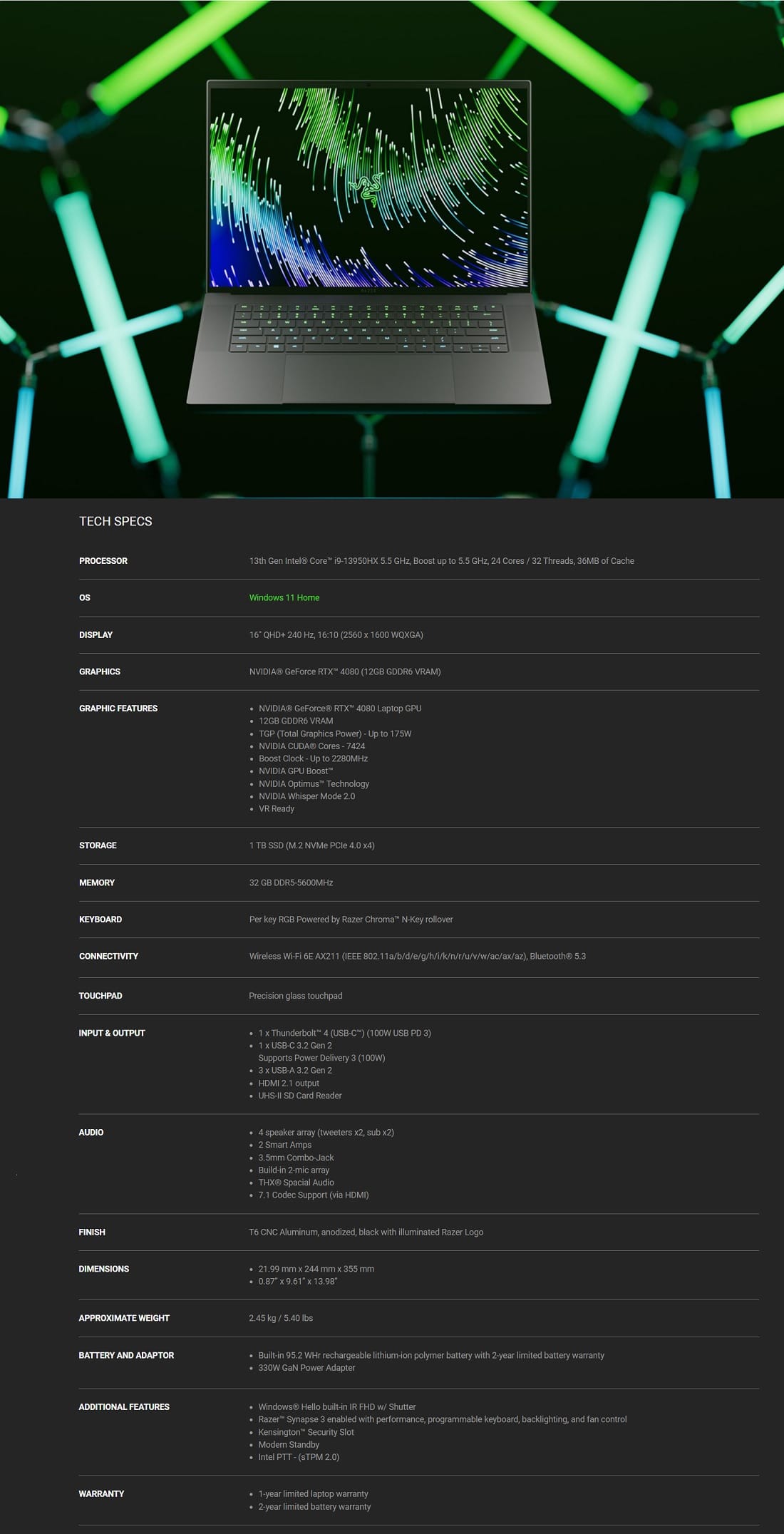 Windows 11 Razor Laptop Razer Blade 16