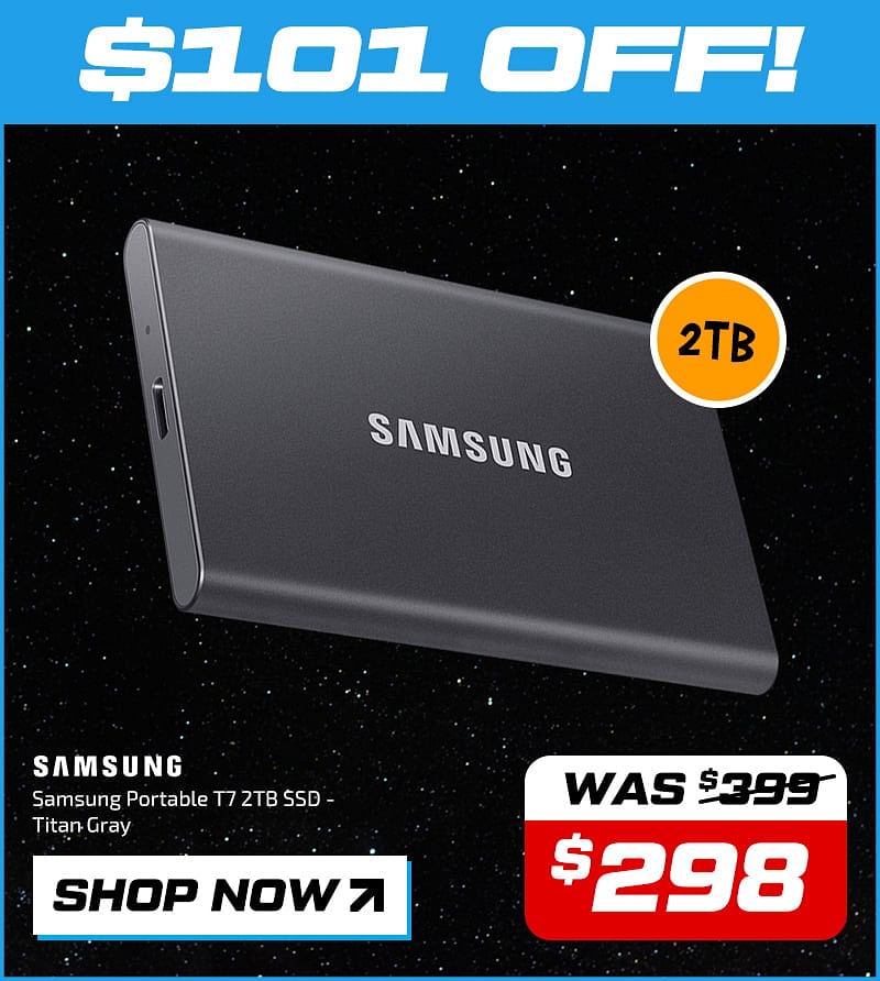 Samsung Portable T7 2TB SSD - Titan Gray